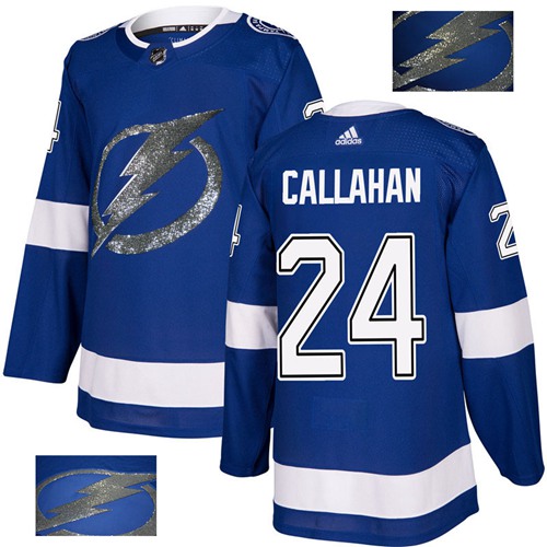 Adidas Lightning #24 Ryan Callahan Blue Home Authentic Fashion Gold Stitched NHL Jersey